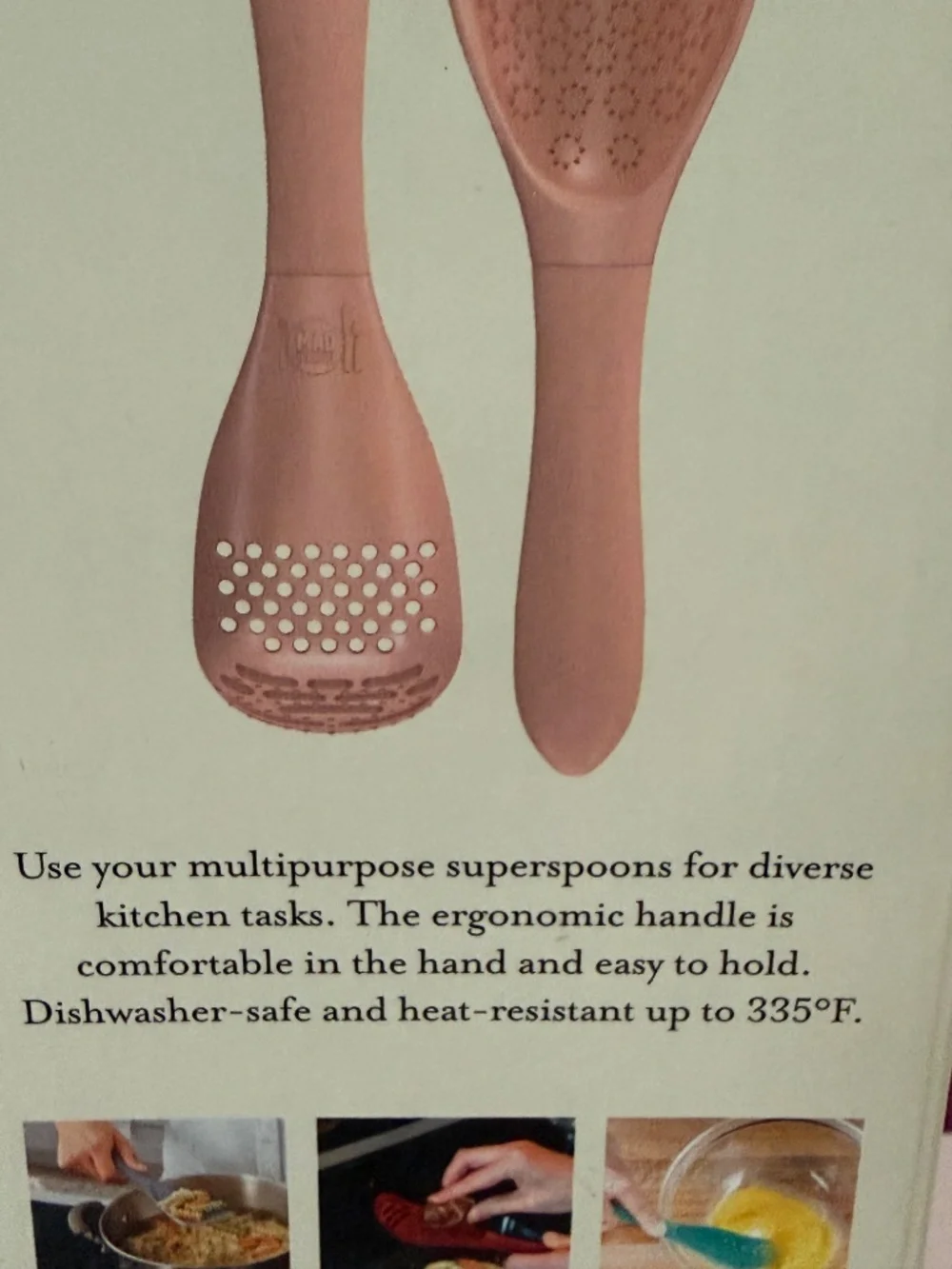 Mad Hungry Super Spoon Set 2-Piece Pink Multi-Use Kitchen Tools NIB